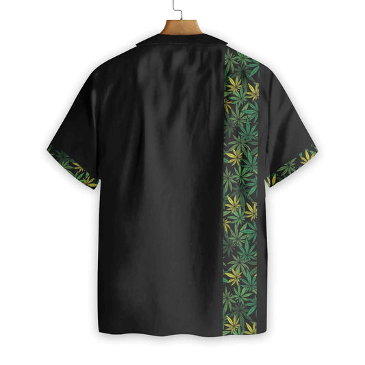 Black Background Retro Cannabis Marijuana Design Hawaiian Shirt,Hawaiian Shirt Gift, Christmas Gift