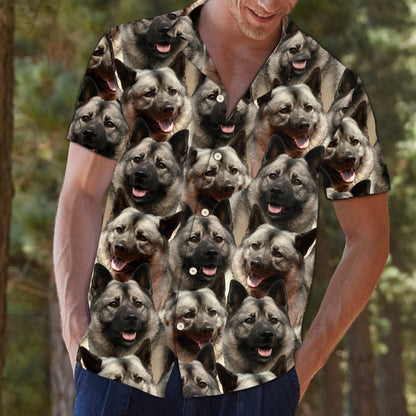 Norwegian Black Dog Vintage Style Hawaiian Shirt,Hawaiian Shirt Gift, Christmas Gift