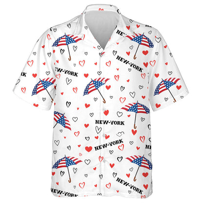 Cúlra Croí Le Bratach SAM Léiriú Umbrella Daite Léine Haváís, Bronntanas Léine Haváíais, Bronntanas Nollag