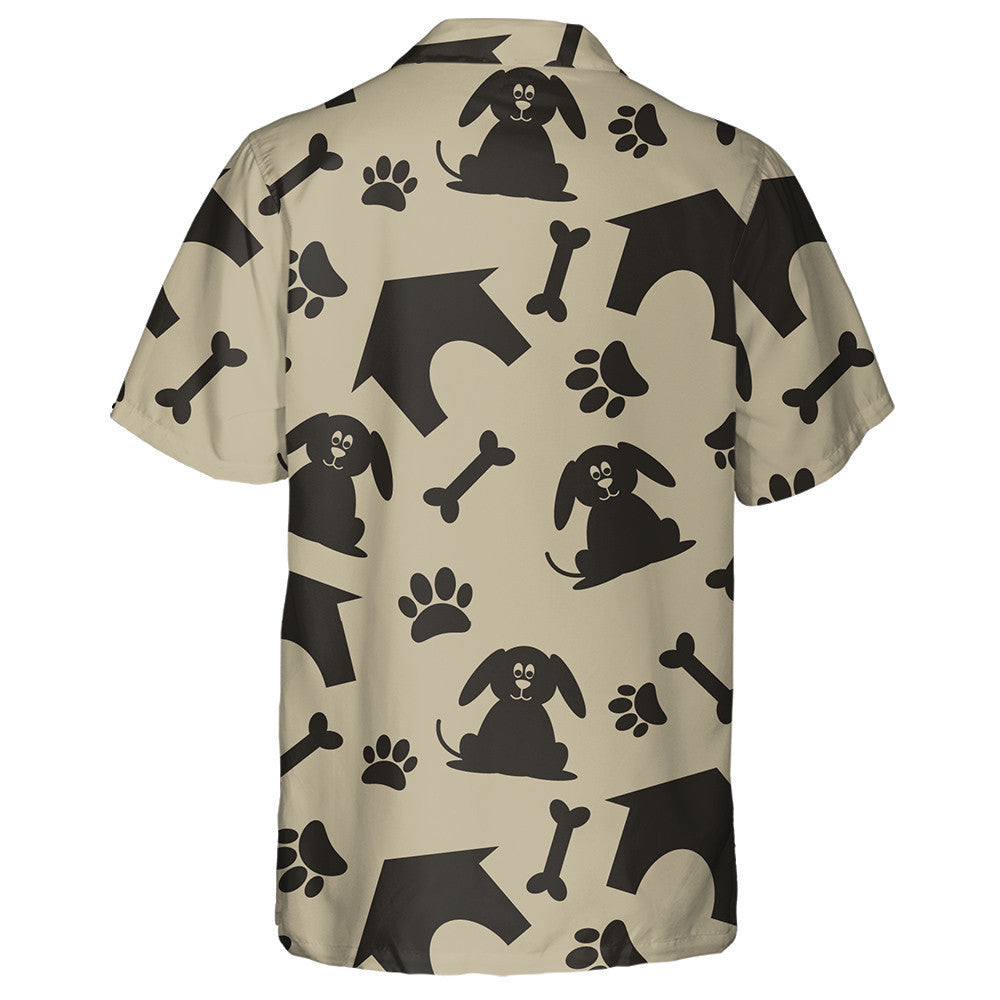 Brown Dog House With Bone Isolated Background Hawaiian Shirt, Hawaiian Shirt Gift, Christmas Gift