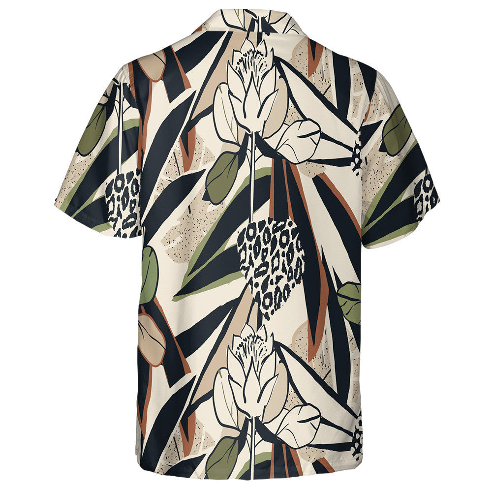 Bláthanna Teibí Láimhe Tarraingthe Le Léine Haváís Liopard, Haváis Don Bronntanas