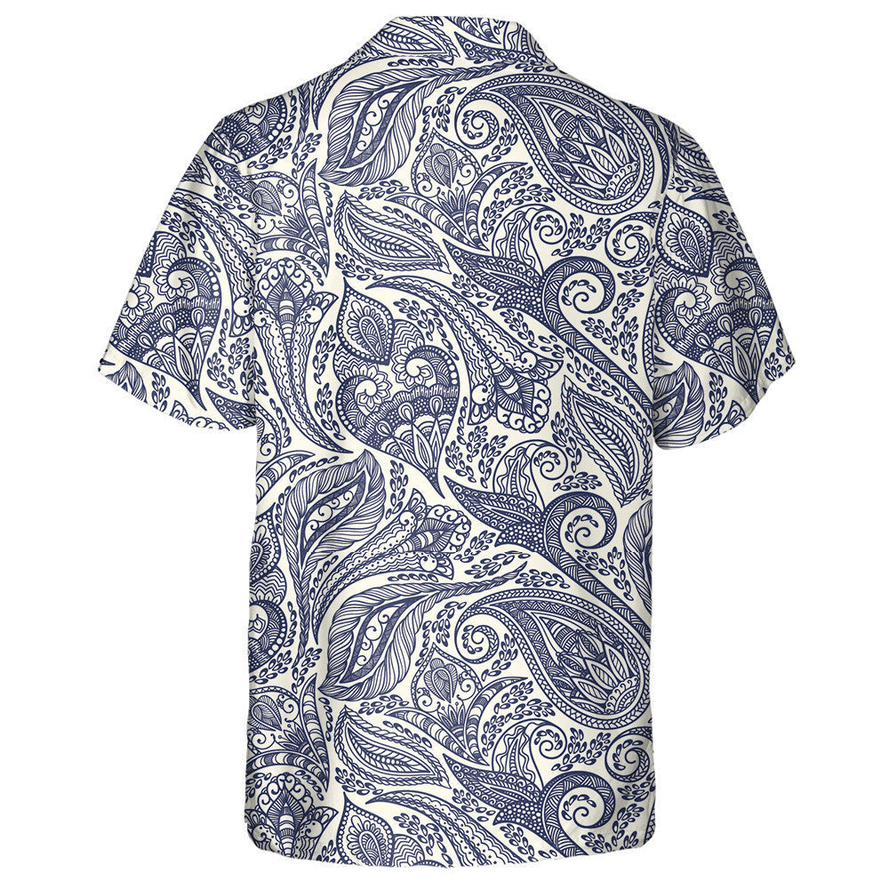 Brainsí Duilleoga Bláthanna Álainn Paisley Patrún Lámhdhéanta Léine Haváís, Bronntanas Léine Haváís, Bronntanas Nollag