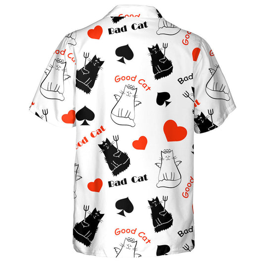 Cait Greannmhar Dubh Agus Bán Rámhainní Agus Croí Léine Haváís, Bronntanas Léine Haváíais, Bronntanas Nollag