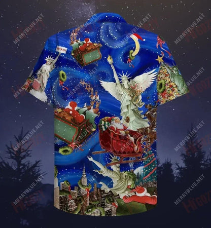 Dear Santa, Give Me Liberty N Christmas Short Hawaiian Shirt Hobbies Aloha Shirt Hawaiian Crazy Shirts Funny Hawaiian Shirts, Hawaiian Shirt Gift, Christmas Gift