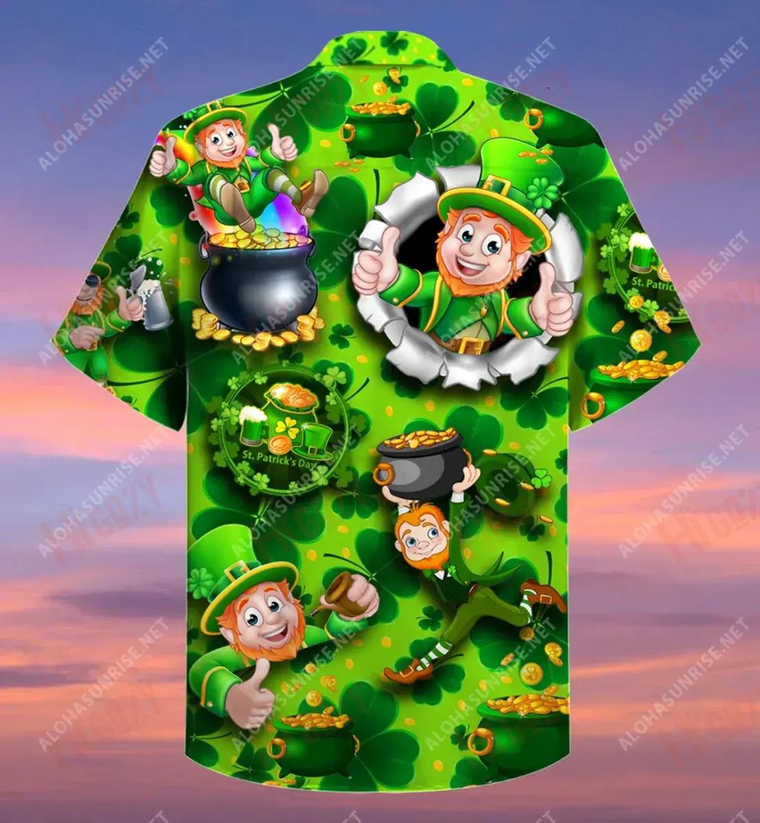 Lá Fhéile Pádraig Shona Duit Gearr Léinte Haváís Caitheamh aimsire Aloha Shirt Léinte Crazy Haváís Léinte Haváís do Mhná, Bronntanas Léine Haváís, Bronntanas Nollag