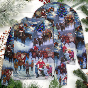 Christmas Santa Cowboy Love Children Ugly Christmas Sweater, Christmas Gift, Gift Christmas 2024