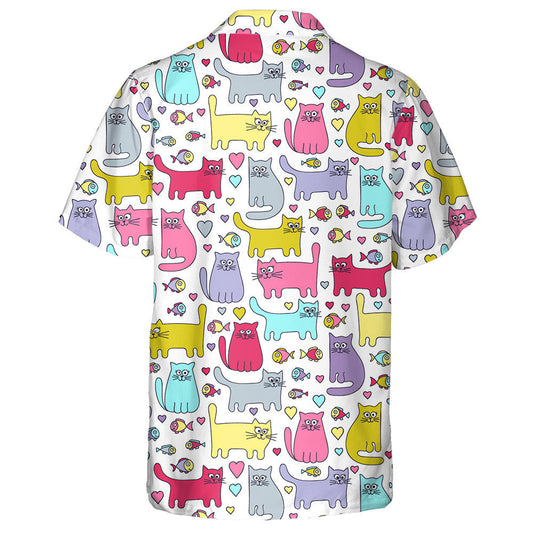 Dathanna Geala Cait agus Iasc ar Chúlra Bán Léine Haváís, Bronntanas Léine Haváíais, Bronntanas Nollag