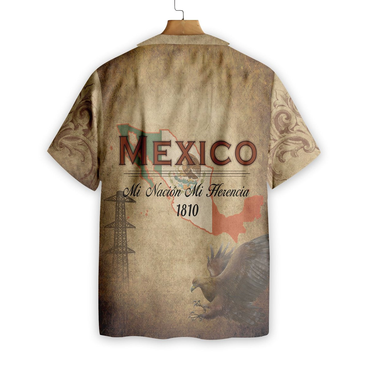 Herencia Mexico Awesome Background Design Hawaiian Shirt, Hawaiian For Gift