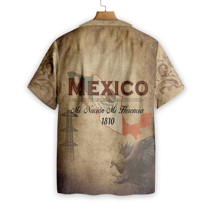 Herencia Mexico Awesome Background Design Hawaiian Shirt, Hawaiian For Gift