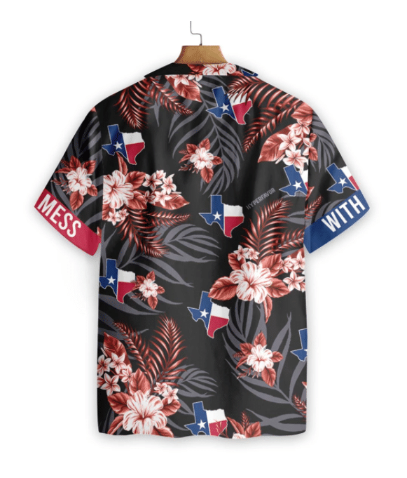 Cúlra Crazy Síochána Dearg Agus Gorm Texas Dearadh Léine Haváís, Bronntanas Léine Haváíais, Bronntanas Nollag