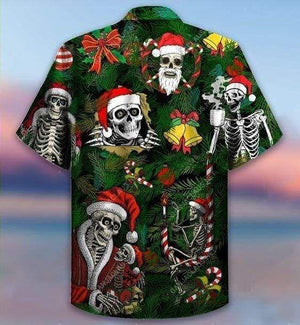 Scary Merry Christmas Skull Santa Design Hawaiian Shirt, Hawaiian Shirt Gift, Christmas Gift