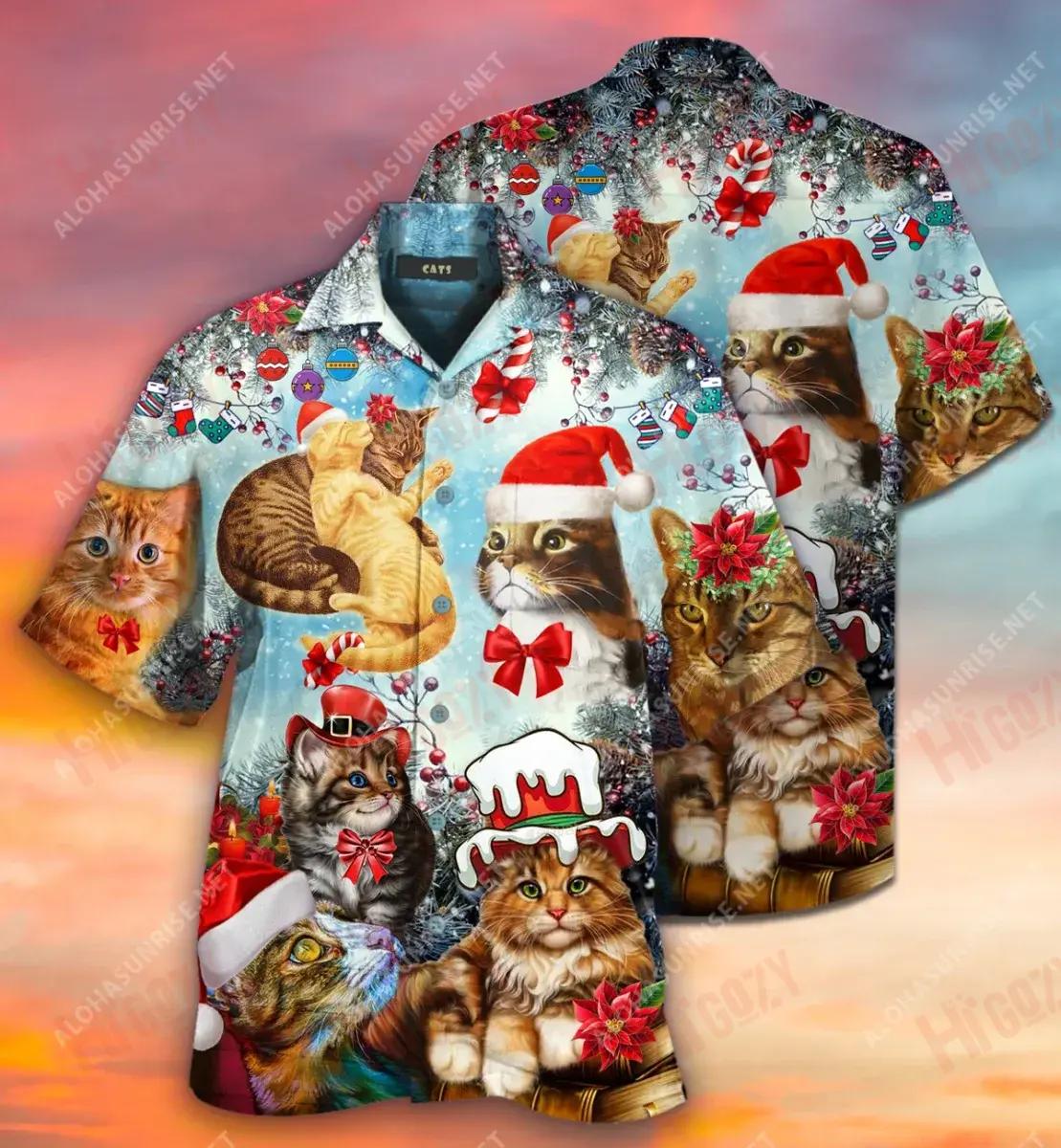 Omg Cait na Nollag Léinte Gearr Haváís Laethanta Saoire Léinte T Haváíacha Léinte Craicne Haváís Léinte haváíais d'Fhir, Bronntanas Léine Haváís, Bronntanas Nollag