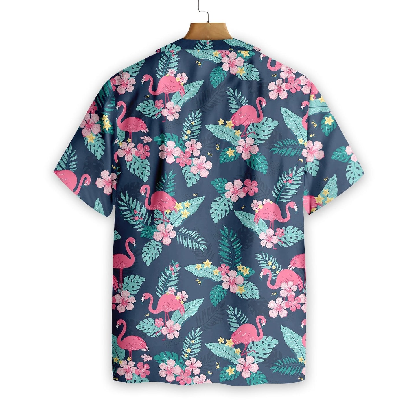 Blue Tropical Flamingo 02 Pattern Hawaiian Shirt, Hawaiian For Gift