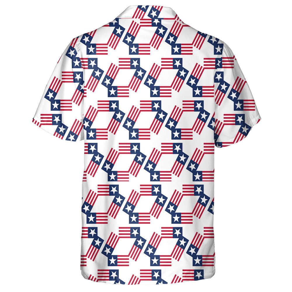 Patrún Cool Design Of The United States Flags Pattern Léine Haváís, Bronntanais Léine Haváíais, Bronntanas Nollag