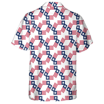 Patrún Cool Design Of The United States Flags Pattern Léine Haváís, Bronntanais Léine Haváíais, Bronntanas Nollag