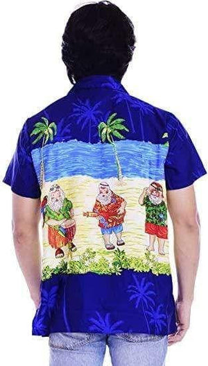 Christmas Santa Claus Beach Party Vintage Style Design Hawaiian Shirt, Hawaiian Shirt Gift, Christmas Gift.