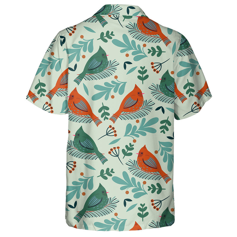 Éin Gheimhridh Little Red Cardinal And Flora Léine Haváís, Bronntanas Léine Haváís, Bronntanas Nollag