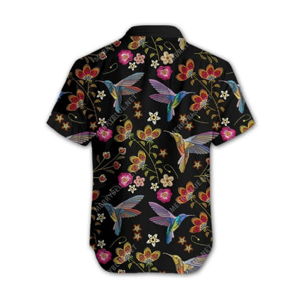 Find Hummingbird Embroidery Hawaiian Shirt 3D_ Hawaiian Shirt Gift, Christmas Gift