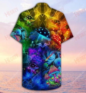 Amazing Magic Mushroom Short Sleeve Shirt Summer Aloha Shirt Tactical Hawaiian Shirt Hawaiian Shirts For Men, Hawaiian Shirt Gift, Christmas Gift