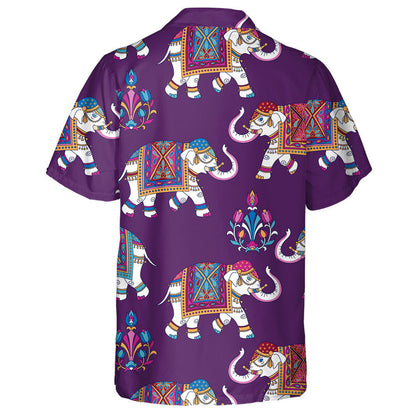 Eilifintí Greannmhar Agus Eilimintí Bláthanna ar Chúlra Violet Léine Haváí, Bronntanas Léine Haváíais, Bronntanas Nollag