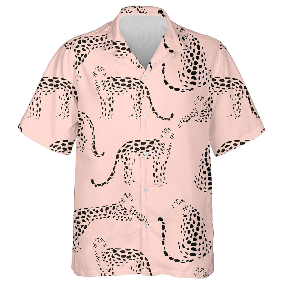 Trendy Texture Abstract Leopard On Pink Hawaiian Shirt,Hawaiian Shirt Gift, Christmas Gift