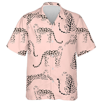 Trendy Texture Abstract Leopard On Pink Hawaiian Shirt,Hawaiian Shirt Gift, Christmas Gift