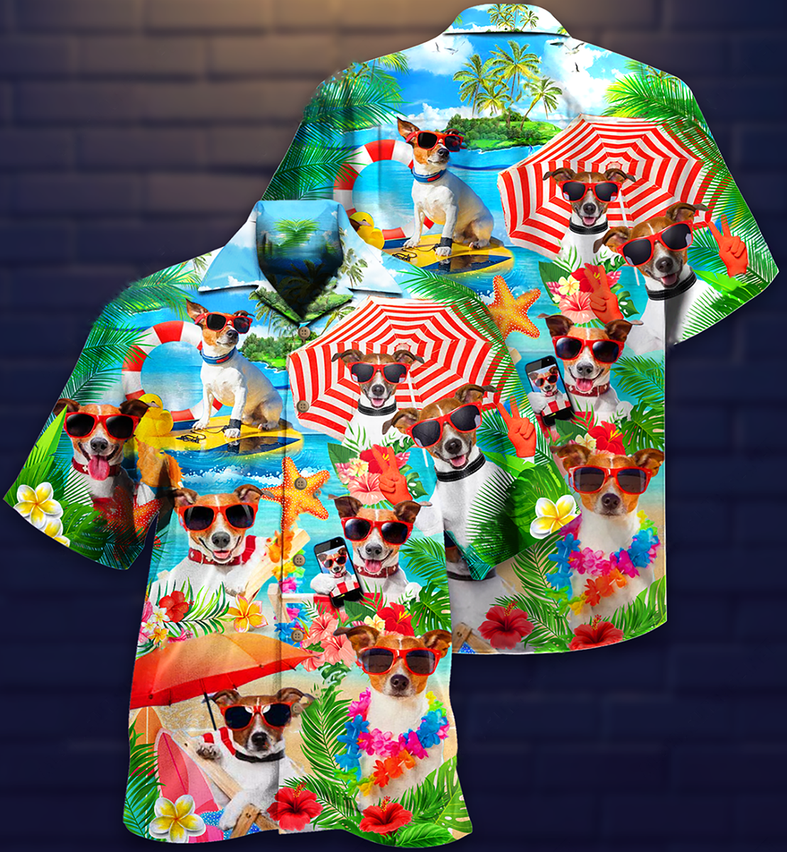 Dog Love Beach - Hawaiian Shirt_Hawaiian Shirt Gift, Christmas Gift