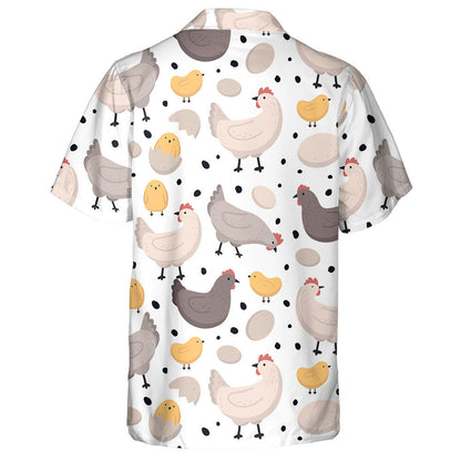 Sicín Cearc Shona Agus Uibheacha Le Léine Haváise Black Dot, Bronntanas Léine Haváíais, Bronntanas Nollag