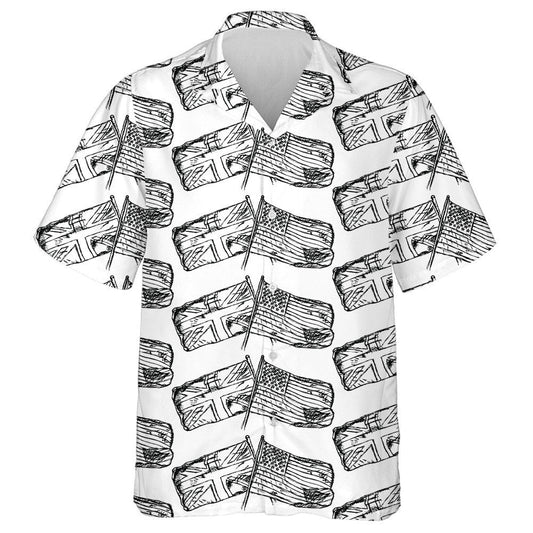 Sceitseáil Uathúil Bratacha na Ríochta Aontaithe agus na SA ar Chúlra Bán Léine Haváí, Bronntanas Léine Haváíais, Bronntanas Nollag