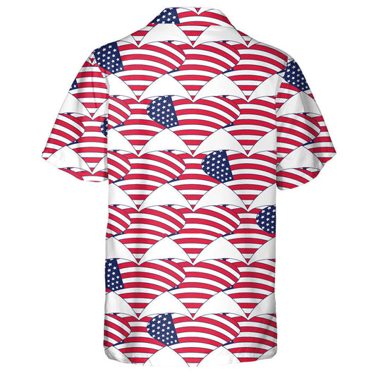 Lá Saoirse Mheiriceá Bratach Ar Chruthanna Croí Patrún Léine Haváí, Bronntanas Léine Haváíais, Bronntanas Nollag