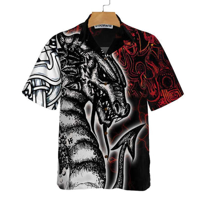 Red Tattoo Dragon 3D All Over Printed Hawaiian Shirt, Hawaiian Shirt Gift, Christmas Gift