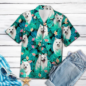 Japanese Spitz Vivid Tropical Forest Hawaiian Shirt, Hawaiian For Gift