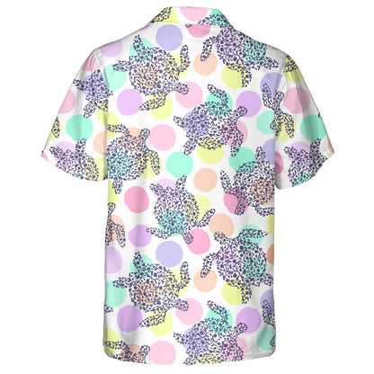 Flora Sea Turtles And Multicolored Big Dot Hawaiian Shirt, Hawaiian Shirt Gift, Christmas Gift