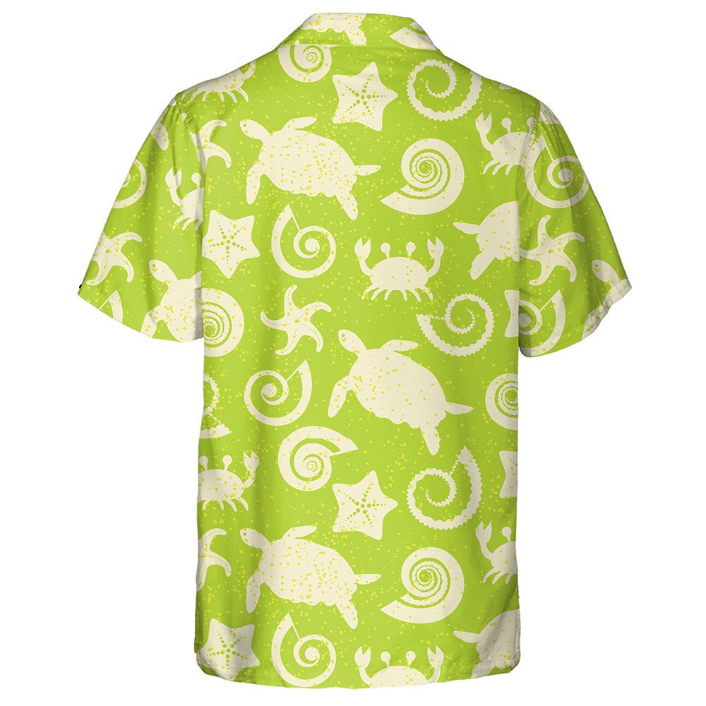Turtles Fish And Starfish Colorful Style Hawaiian Shirt, Hawaiian For Gift