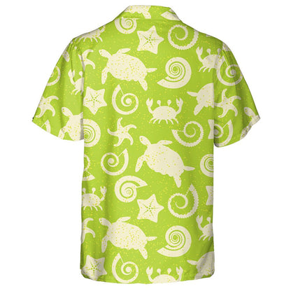 Turtles Fish And Starfish Colorful Style Hawaiian Shirt, Hawaiian For Gift