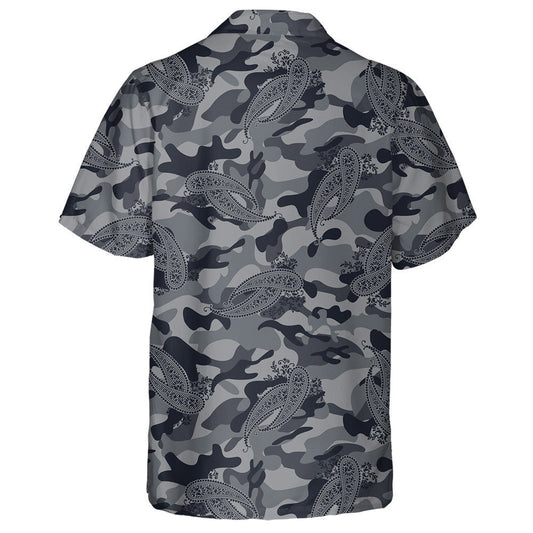 Patrún Cúlra Camo Liath Mandala Paisley Léine Haváís, Bronntanas Léine Haváíais, Bronntanas Nollag