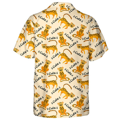 Liopards Cartún gleoite Agus Litreoireacht ar Chúlra Éadrom Léine Haváís, Bronntanas Léine Haváís, Bronntanas Nollag