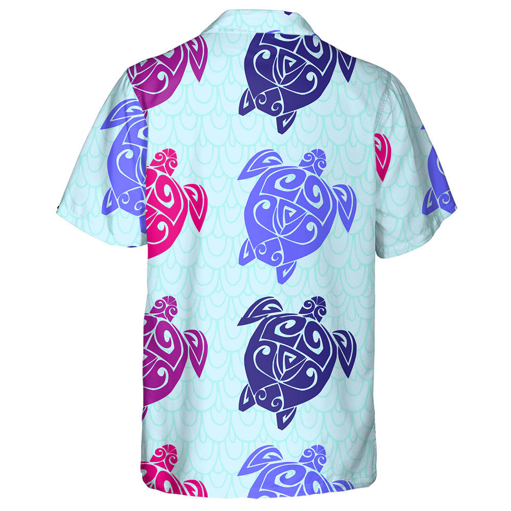 Sea Turtle In The Maori Style Hawaiian Shirt,Hawaiian Shirt Gift, Christmas Gift