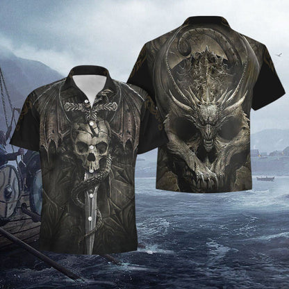 Buy Skull Draco Hawaiian Shirt - Hawaiian Shirts -Hawaiian Shirt Gift, Christmas Gift