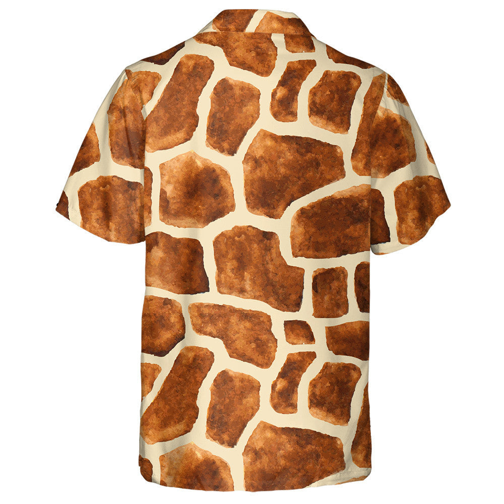 Péinteáil Uiscedhath Fhionnuar Patrún Craicne Sioráf Donn Léine Haváíais, Bronntanas Léine Haváíais, Bronntanas Nollag