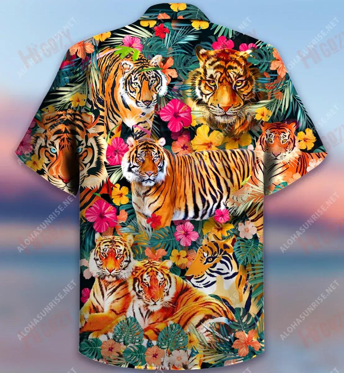 Bí i do Thíogair Jungle Ní Tíogair Zú Léine Unisex Haváís Laethanta Saoire Muinchille Gearr Léinte Grinn Haváí Léinte Greannmhar Haváís, Bronntanas Léine Haváís, Bronntanas Nollag