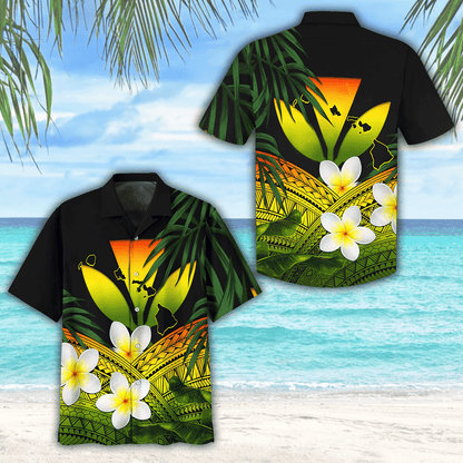 Bláthanna Bán Clasaiceach agus Duilleoga Dearadh Léine haváíais, Haváís Don Bronntanas