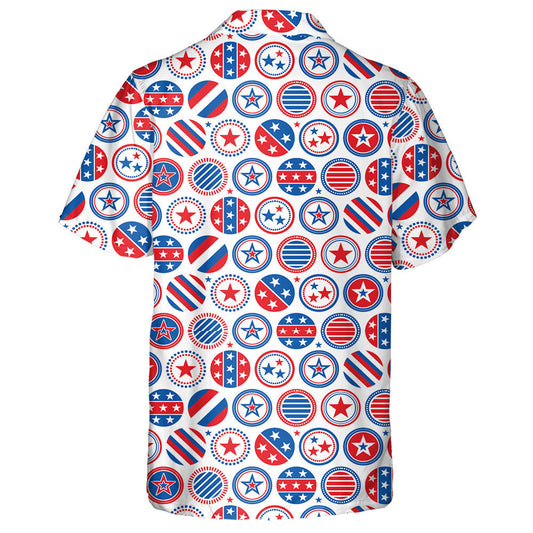 Patrún Athdhéanta Suaitheantas Coimrithe Americana Ar Chúlra Bán Léine Haváís, Bronntanas Léine Haváí, Bronntanas Nollag