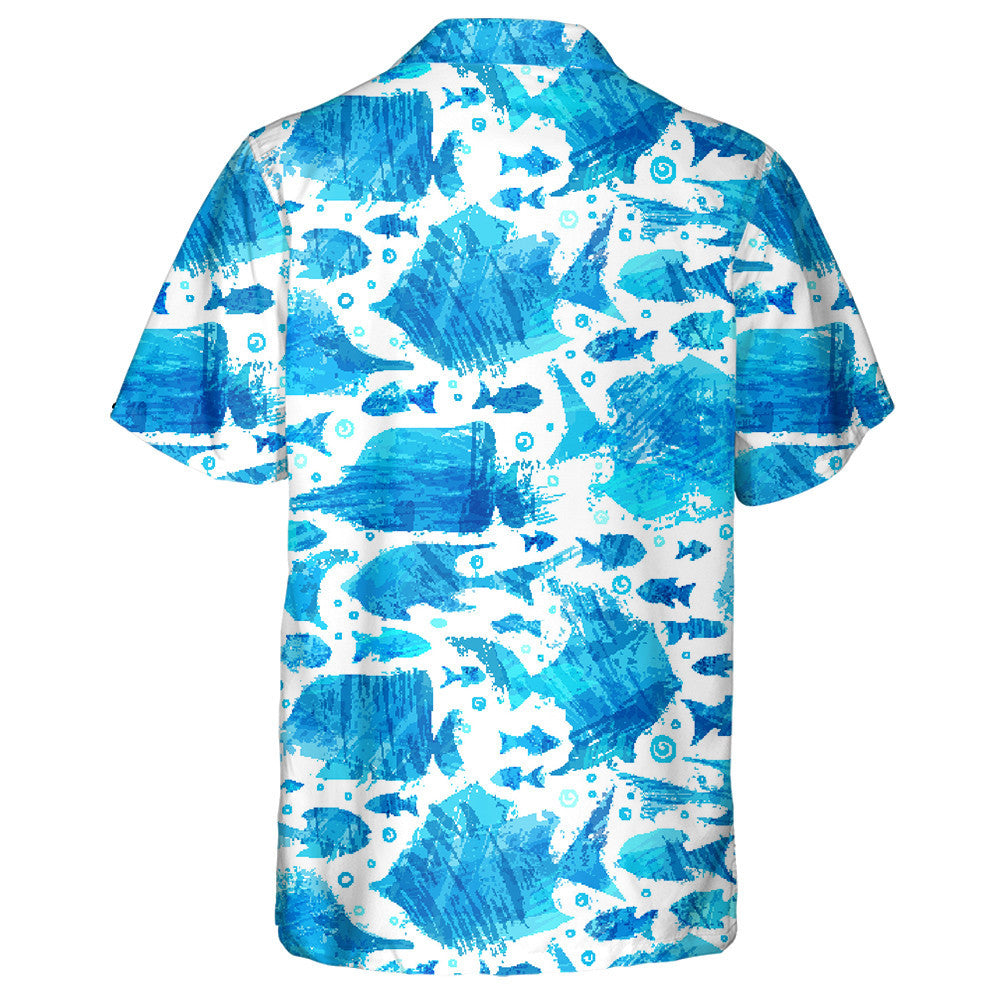 Scáthchruth Éagsúla Éisc Mhara Geal Ar Chúlra Bán Léine Haváís, Bronntanas Léine Haváís, Bronntanas Nollag