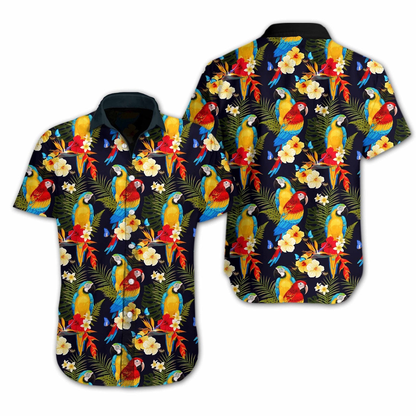 Parrot Flower The Beauty Of Nature Design Hawaiian Shirt, Hawaiian Shirt Gift, Christmas Gift