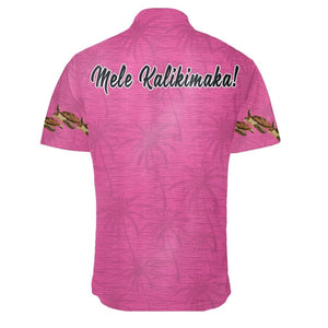 Hawaiian Shirt Christmas Monk Seal Lovely Pattern On Pink Background, Hawaiian Shirt Gift, Christmas Gift