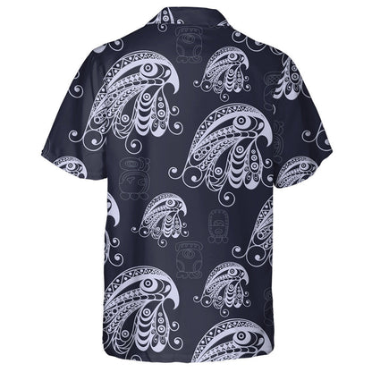 Maya Art Boho Motif With Eagle Hawaiian Shirt,Hawaiian Shirt Gift, Christmas Gift