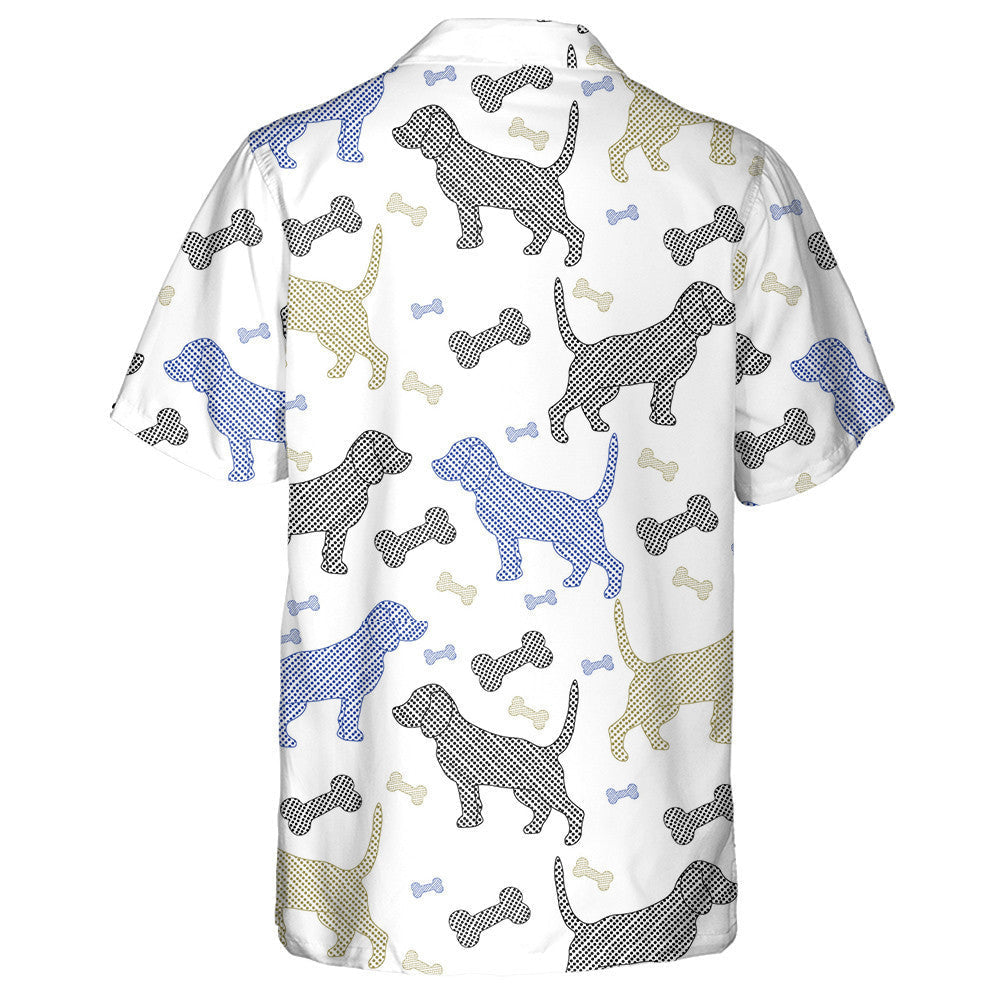 Beagle Dog Of Abstract Hand Drawn Hawaiian Shirt, Hawaiian For Gift