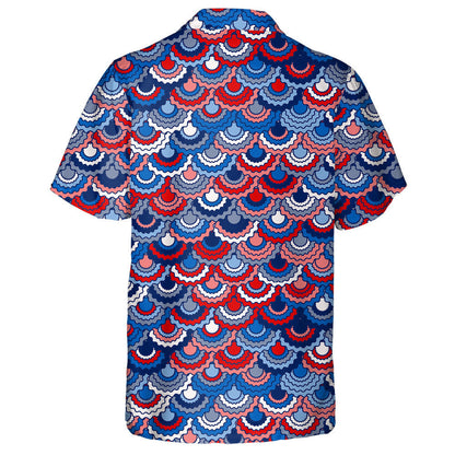 Ribíní Bhratach Mheiriceá Fhéile Scálaí Bunting Maisiú Léine Haváís, Bronntanas Léine Haváís, Bronntanas Nollag