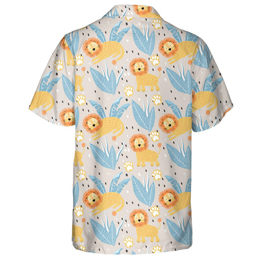 Lorg Greannmhar Lion Agus Duilleoga Pailme Léine Haváí, Bronntanas Léine Haváí, Bronntanas Nollag